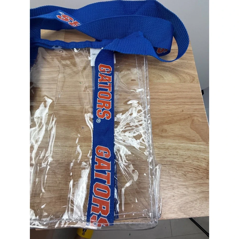 Logo Brands Florida Gators Clear Chant Tote Stadium Approved Bag 12x12x6 NEW